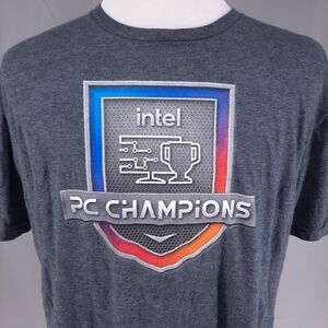 Intel Employee PC Champions Dell Logo T-Shirt Adult XL Computer Processor